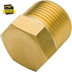 Vis Brass Pipe Fitting, Solid Hex Head Plug, 3/8 Inch Inch NPT Male, Pack of 5 ⭐