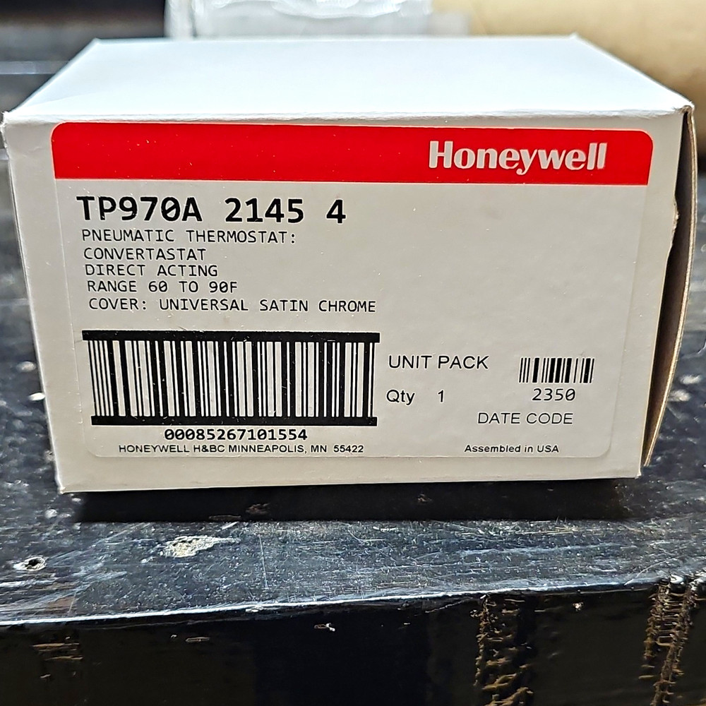 Honeywell TP970A 2145 4 Pneumatic Thermostat Direct Acting 60-90F Cover