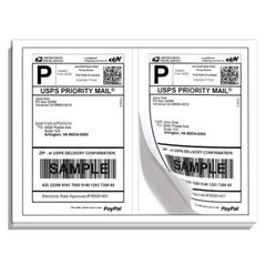4000 Rounded Corner Mailing Shipping Labels 8.5×5.5 Half-Sheet Self Adhesive USA