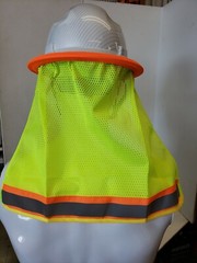 2 PC. FX SAFETY HARD HAT NECK SHIELD HELMET SUN SHADE HI VIS REFLECTIVE STRIPE
