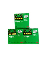 Scotch Magic Tape Refill 3 Rolls, 3/4″ x 1500″ per Roll Original Matte Finish