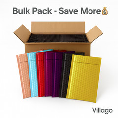 Any Color # 0 6.5 x 10 Bubble Mailers Matte Metallic Poly Padded Envelopes