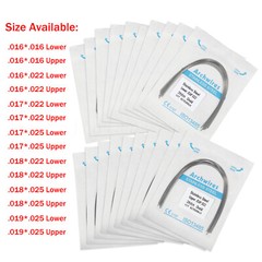 10pack Dental Ortho Arch Wire Super Elastic Niti/SS Round Rectangular Ovoid Form