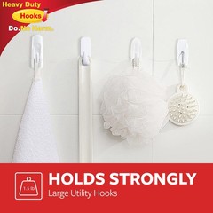 Sinfuo Wire Hooks for Wall Small 32 Hooks + 36 Stirps, Damage Free Utility Ho…