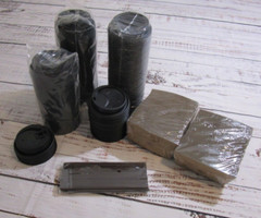 Mixed Lot Disposable Paper Cup Coffee Tea Lids Stirrers Slip Sleeve Covers NEW
