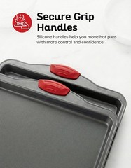 Nonstick Baking Sheet Pans Set of 3 Carbon Steel for Cookie