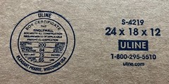 24″ x 18″ x 12″ Corrugated Box – 200 lb – SINGLE BOX