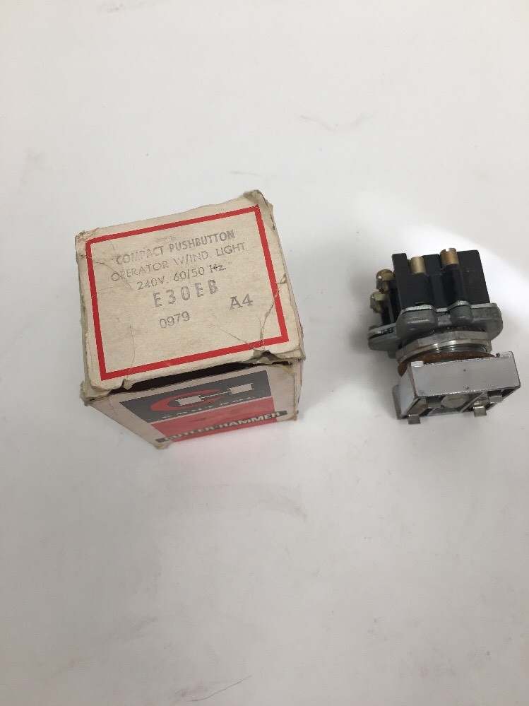 CUTLER HAMMER COMPACT PUSHBUTTON OPERATOR W/IND LIGHT E30EB 240V 60HZ (IE5)