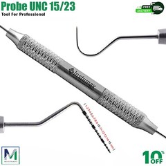 10 Piezas Exploradores Dentales 23/UNC15 Instrumentos Periodontales Doble Punta