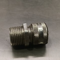 Appleton Electric CG-1850 Threaded Cord Grip Connector Silver Steel 6in 4/0-4