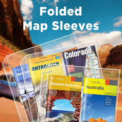 2-Pocket Folded Map Sleeves Brochure Holder Map Protector 4.5 x 11