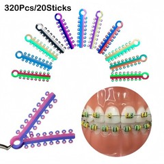 Dental Orthodontic Ligature Ties Elastic Rubber Bands Single/Double Colors USA