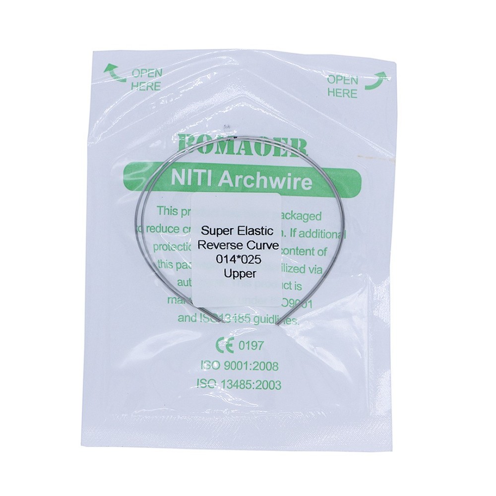 30×Dental Orthodontic Niti Rectangular Arch Wires Reverse Curve 14×25 Upper