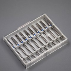 10 Pcs Dental Lab Clinic HP Tungsten Carbide Steel Burs Cutters 2.35mm L4 & F6