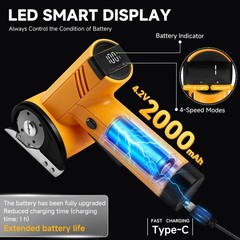 2026 Upgrade 4.2V Cordless Scissors, Cardboard Cutter with Display, 4-Speed S…