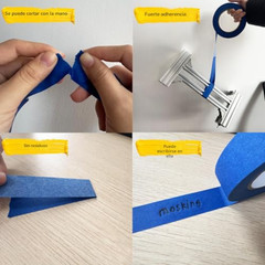 4 Rolls Blue Painters Tape, Masking Tape, Painter’S Tape, Painting Tape with Mul