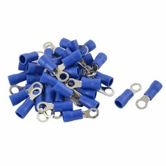 35pcs FX 2-4S 16-14 AWG Gauge Pre-insulated Ring Terminals Connector Blue✦KD