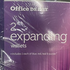 Office Depot 2 Inch Expanding 4 Colors Flap Closure S8