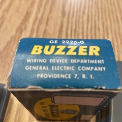 Vintage GE Buzzer 2226-0 10 Volt Service 115 Volt AC Plus A 2nd Unmarked #Q