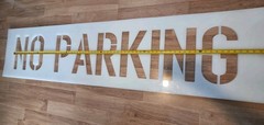 12″×66-3/4″ L NO PARKING Stencil 1/8″ LDPE Reusable Lot Of 4