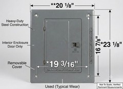 Zinsco Electrical Panel Cover Gray Metal Interior Enclosure Door Door Only