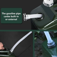 5 Gallon 20L Gasoline Army Green Jerry Can Military Metal Steel Tank Backup USA