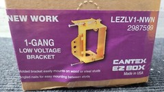 Box of 12 EZLV1-NWN, 1-Gang Orange Plastic New Work Interior Wall Electrical Box