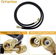 Heavy-Duty 800PSI AC Refrigerant Charging Hose, 59″ Long for System Maintenance
