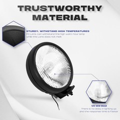 FL7091 Fit for 1997-2006 Wrangler tj off-road Pair Front Fog Lights Lens Bumper