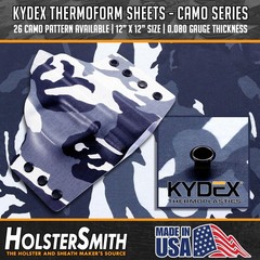KYDEX Sheet Infused Print 12×12 Inch Woodland Camo Holster Making Hobby USA