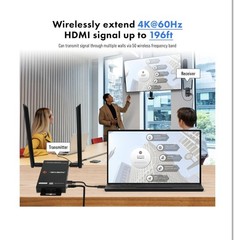 J-Tech Digital 4K UHD HDBaseT HDMI Extender Over Cat5e/6 Ethernet, IR and POC