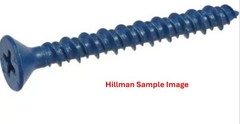 Lot (75) 3-1/4″ X 3/16″ Hillman Flat-Head Phillips Tapper Concrete Screw Anchor