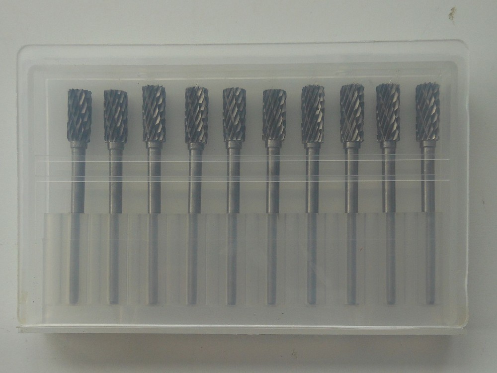 10 pcs 3mm X 5mm Tungsten Carbide Cutting Rotary Burr CNC Engraving Bit A5