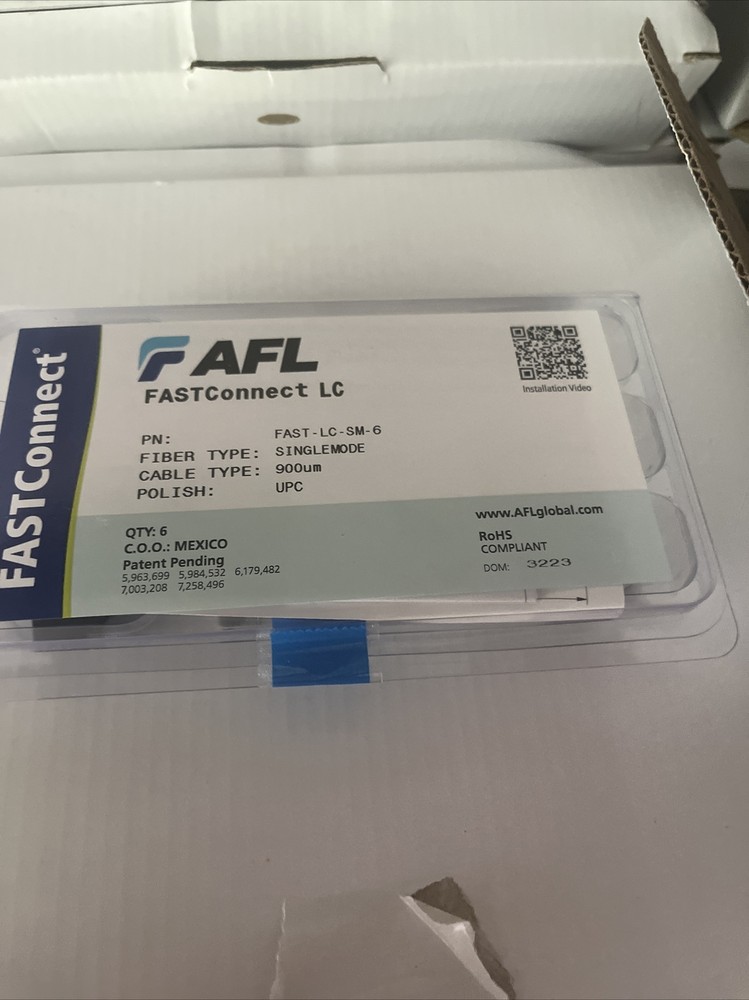 AFL Fast Connector, UPC, 900um Single Mode, Pack of 6