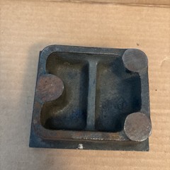 Vtg Challenge Mchy Co. USA 3 1/2” X 4” Cast Iron Surface Inspection Plate Stamp