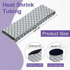 MECCANIXITY 3.3ft Heat Shrink Tubing for Fishing Rods, 1.8:1 Fish Scale Patte…