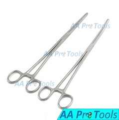 2 Locking Hemostat Set 10″ Pean Forceps Straight & Curved Surgical Instruments