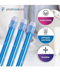 PlastCare USA Disposable Saliva Ejectors Latex Free Non-Toxic Blue
