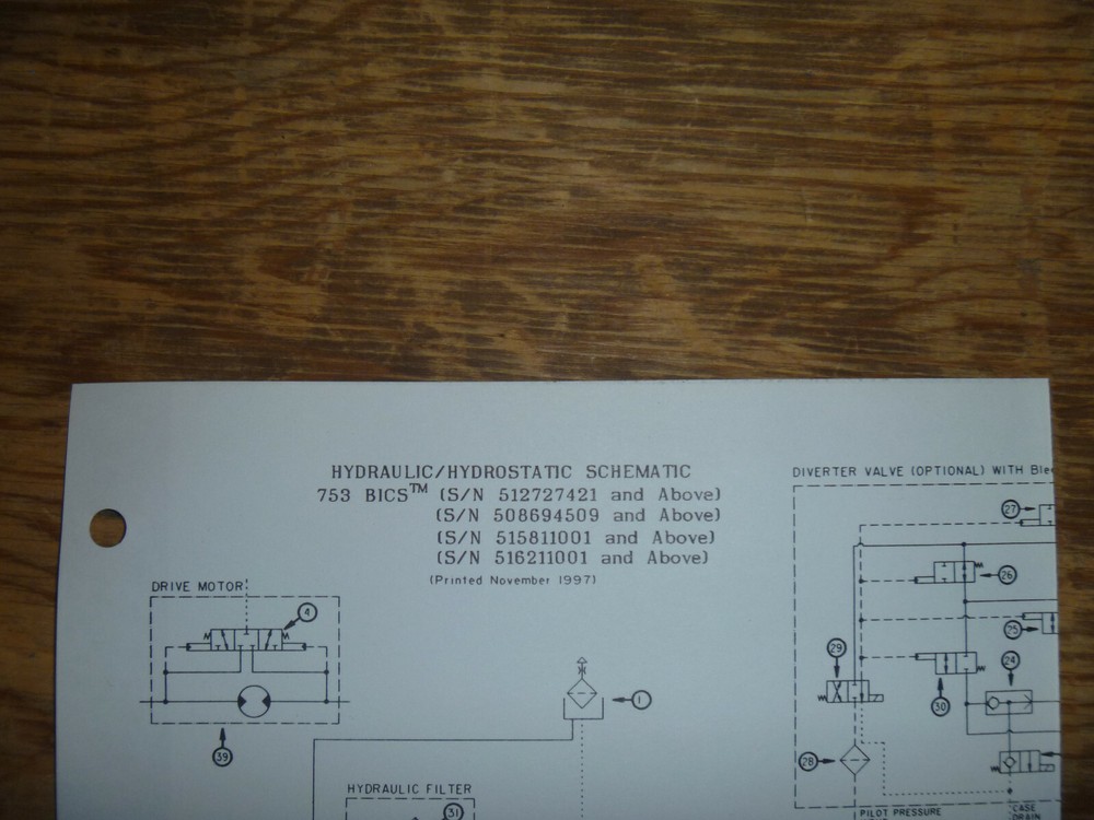 Bobcat 753 BICS Skid Steer Hydraulic Hydrostatic Schematic Diagram Manual