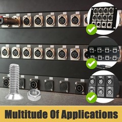100 Pieces D Series Panel Screws and Nut Kit – Panel Mount Connector, Audio Serv