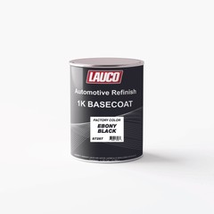 LAUCO 1K Basecoat Ebony Black Auto Paint – 1 Gallon – Spray Gun Ready – Gloss