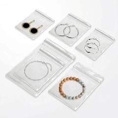 160Pcs Clear PVC Self Seal Jewelry Bags 5 Sizes Resealable Zipper Bags, Anti-Tar