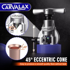 45° Eccentric Flaring Tool Kit for Copper, Brass, and Aluminum Tubing, Single Fl