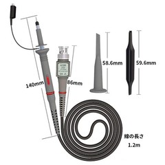 Cleqee 2-Piece Oscilloscope Probe P6100 1X 10X 100MHz DSO Coaxial BNC Connection