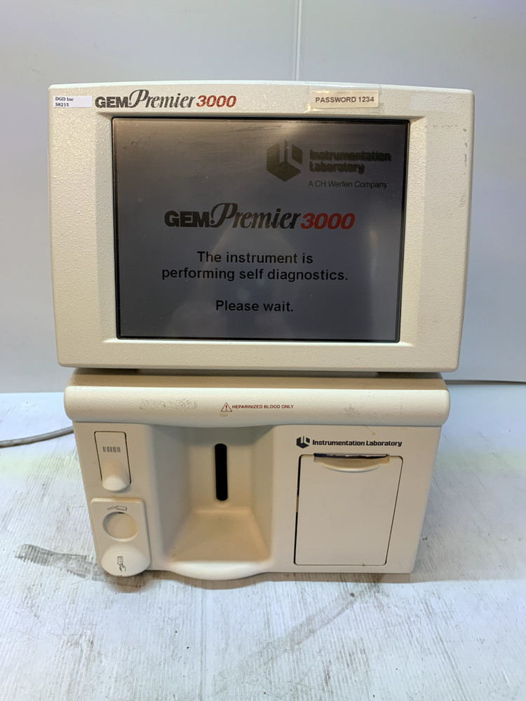 Instrument Laboratory GEMPremier 3000 5700 Blood/Gas Electrolyte Analyzer S8215