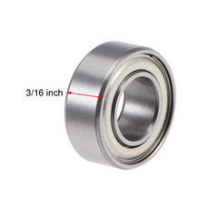 R188ZZ Deep Groove Ball Bearings Z2 1/4 Inch X 1/2 Inch X 3/16 Inch Double Shiel