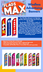 Laundromat Windless Advertising Banner Flag for Laundry Coin-Laundromat Business