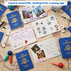 10 Pcs Blank Passport Notebook Blue Passport Book Fake Passport Travel Journal S
