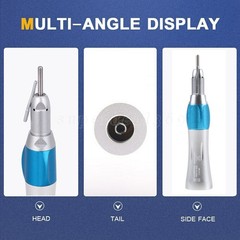 1-10PC Dental Surgical Straight Handpiece 1:1 NoseCone With External Nozzle Pipe