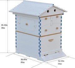 Auto Flowing Beehive Painted Wooden Beekeeping Hive + 7pcs Auto Flows Frames